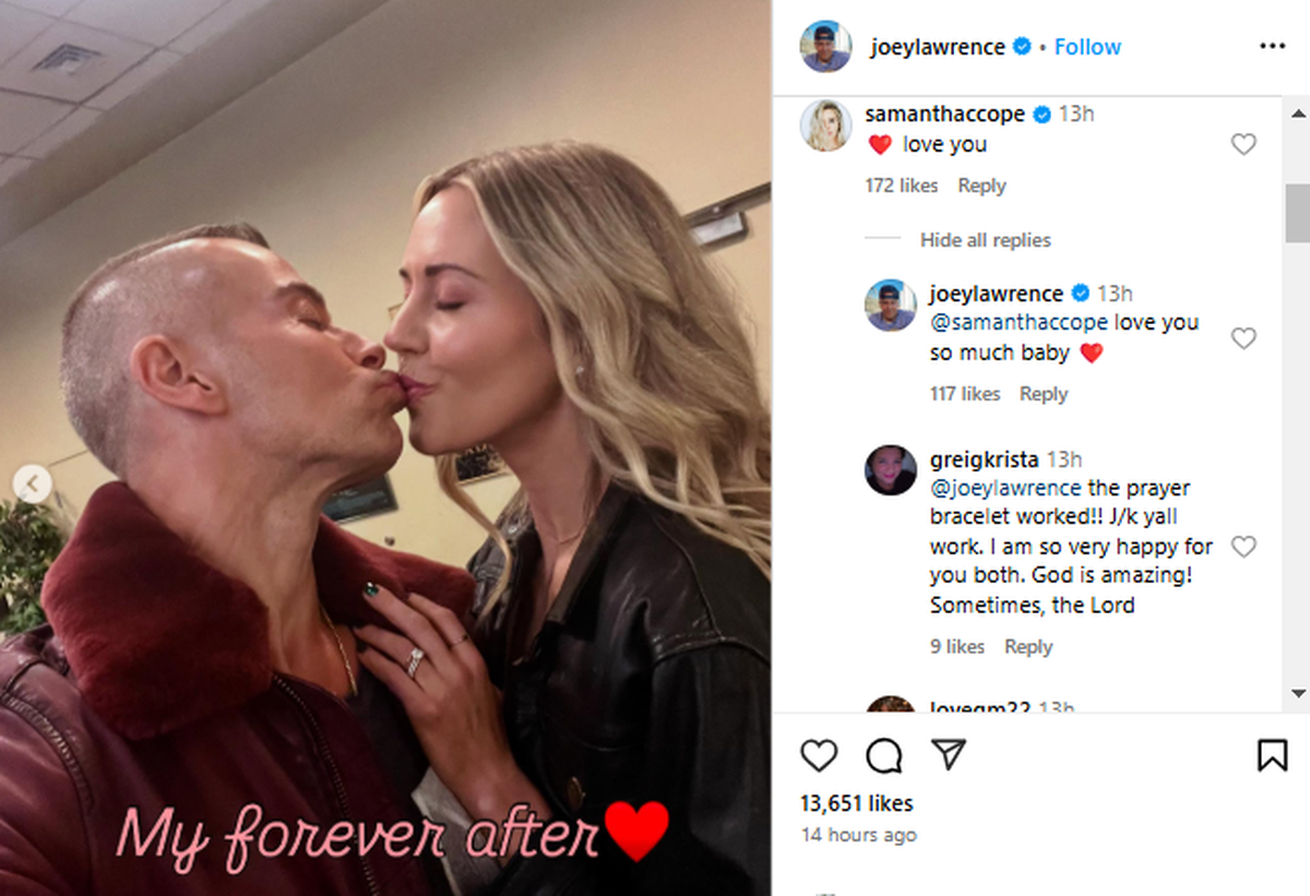 joey lawrence samantha cope kissing