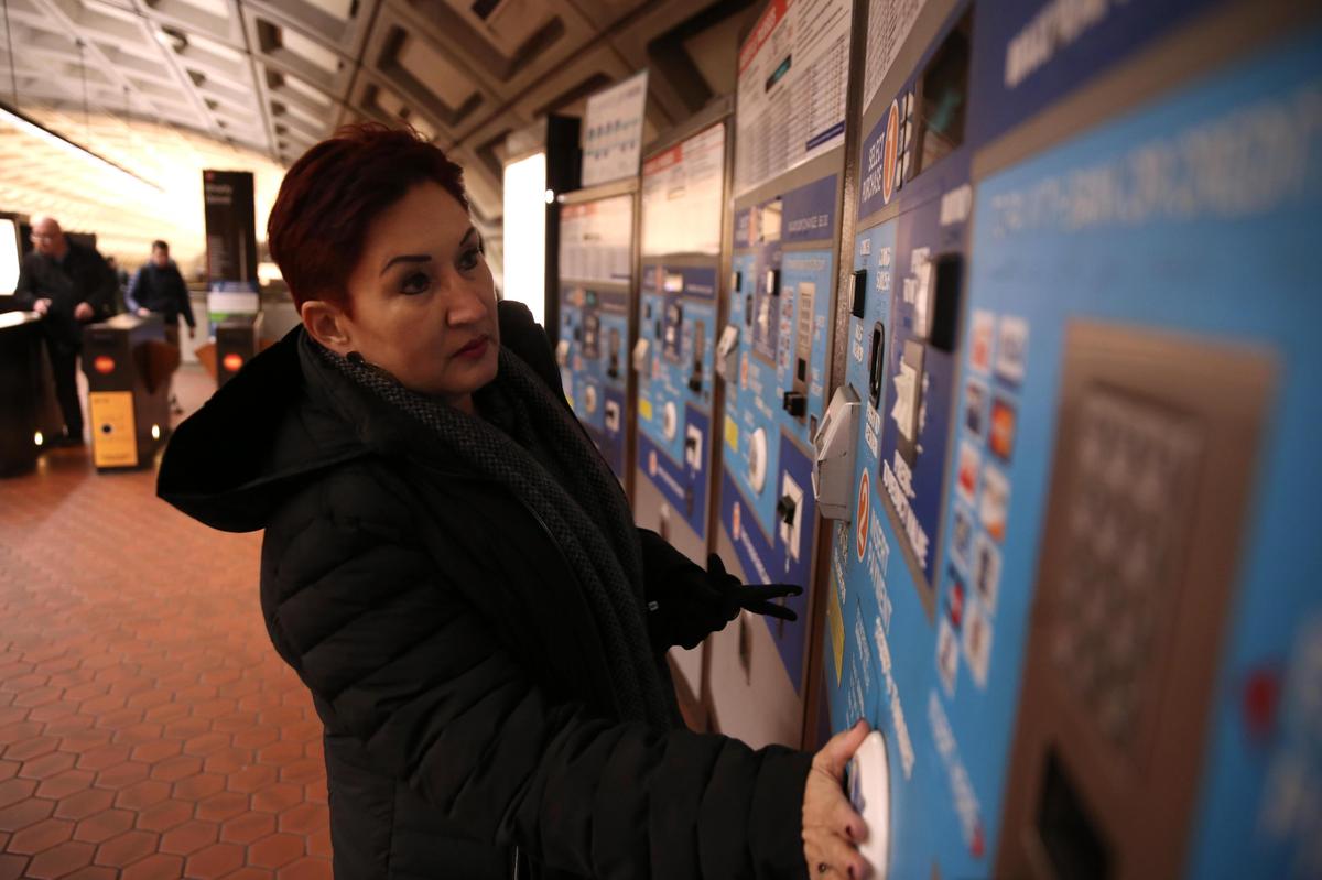 Guatemala’s former chief prosecutor Thelma Aldana refills a metro card in Washington, D.C., on February 27, 2020. The 2019 presidential candidate was granted asylum in the United States on Monday. She faces criminal charges in her home country that she says are retaliatory and politically motivated to undermine her bid for top office.