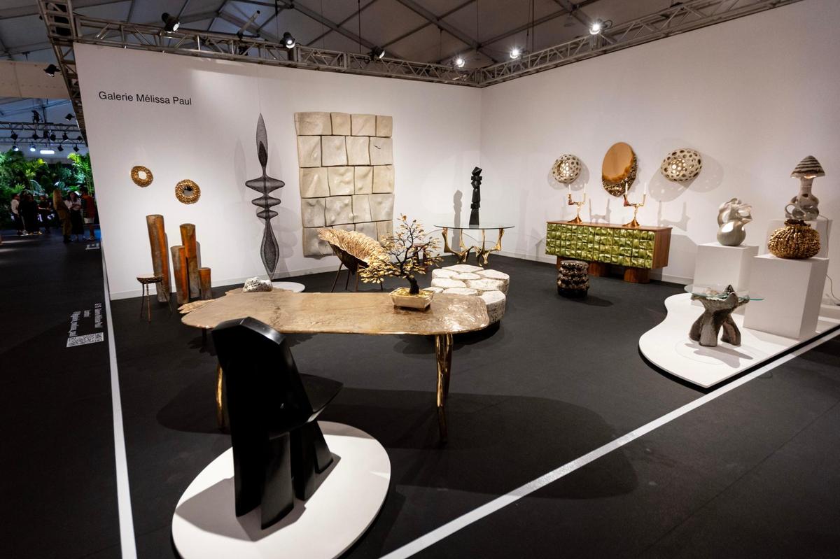 The Galerie Mélissa Paul/ London exhibit during the VIP opening of Design Miami for Art Basel in Miami Beach, Florida, on Tuesday, December 5, 2023.