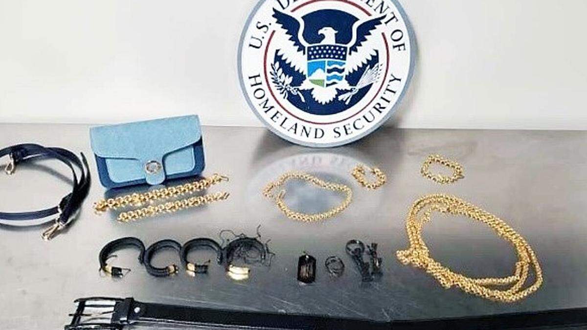 A batch of black-painted gold seized by U.S. Customs and Border Protection at Fort Lauderdale-Hollywood International Airport