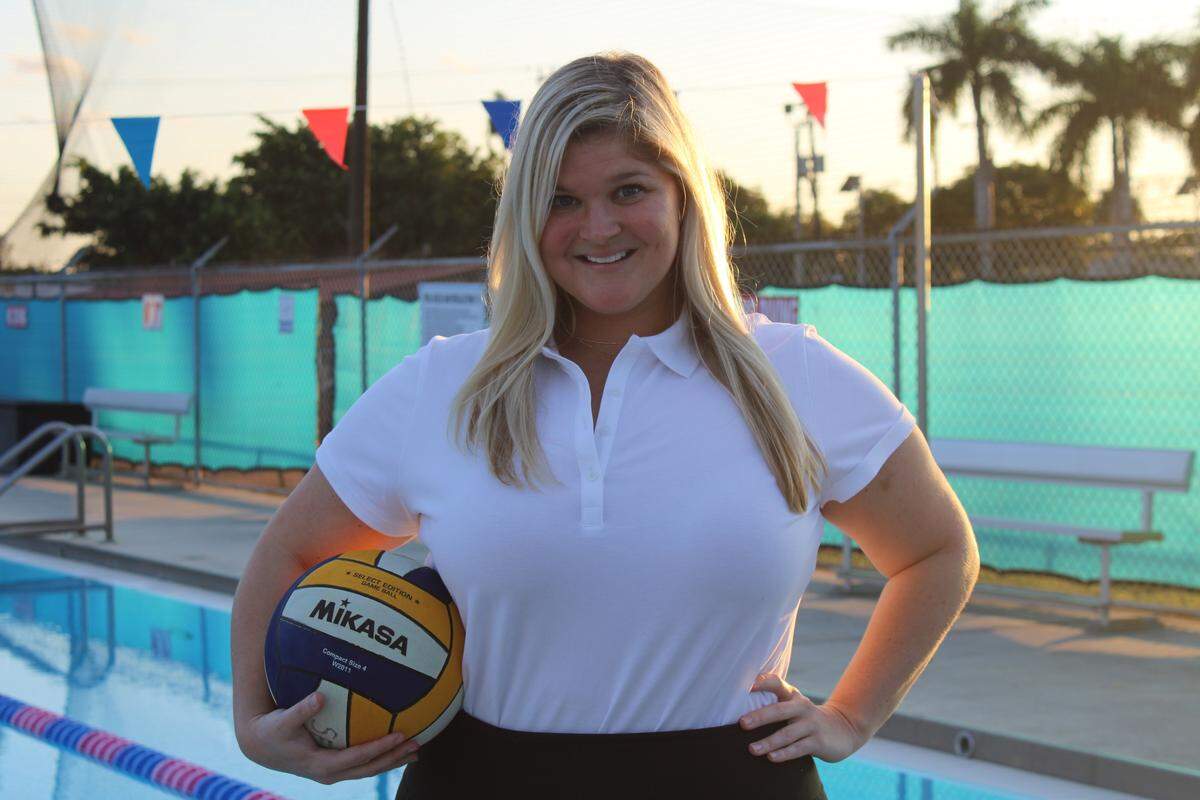 St. Thomas Aquinas’ Kristin Plitnick is the Broward County Girls’ Water Polo Coach of the Year.