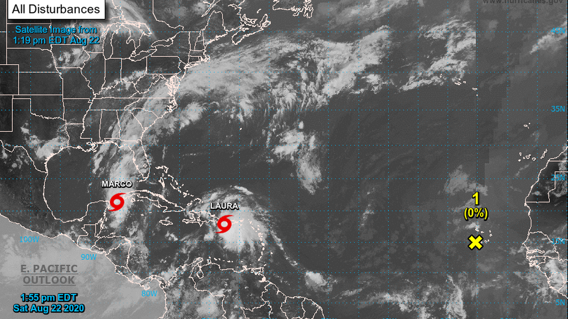 Tropical Storm Laura may bring storms to Florida Keys. Marco nears hurricane strength