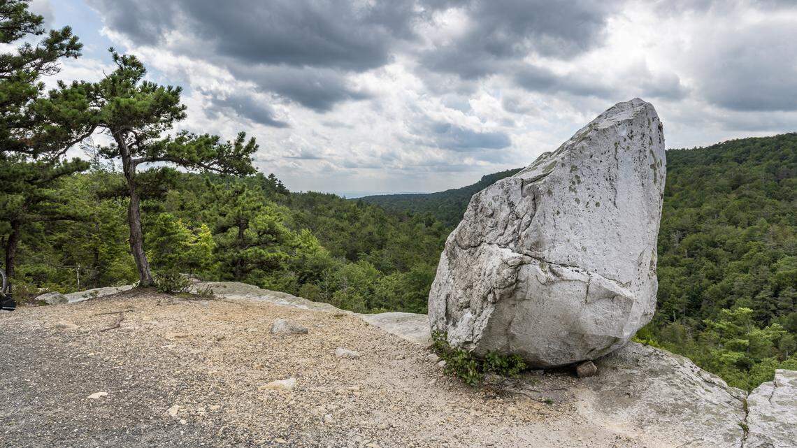 A woman hiking with her husband at Minnewaska State Park in New York died after falling off a cliff, state police say.