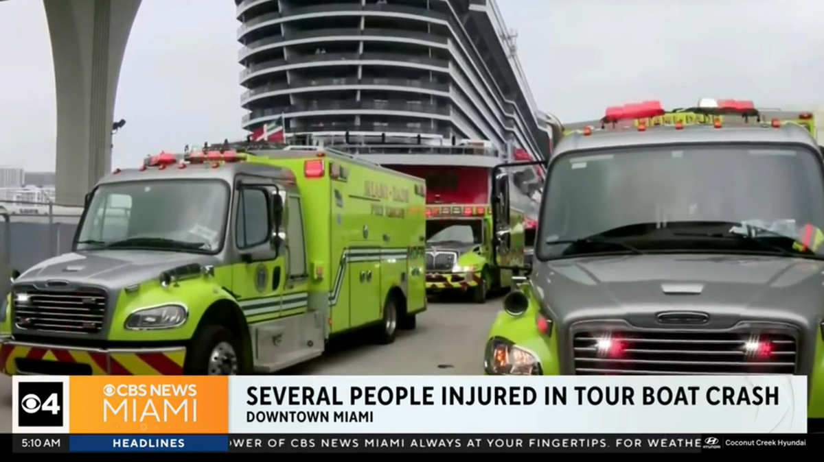 A collision between two charter tour boats near PortMiami sent more than a dozen people to the hospital Sunday, Feb. 12, 2024, according to fire-rescue officials.
