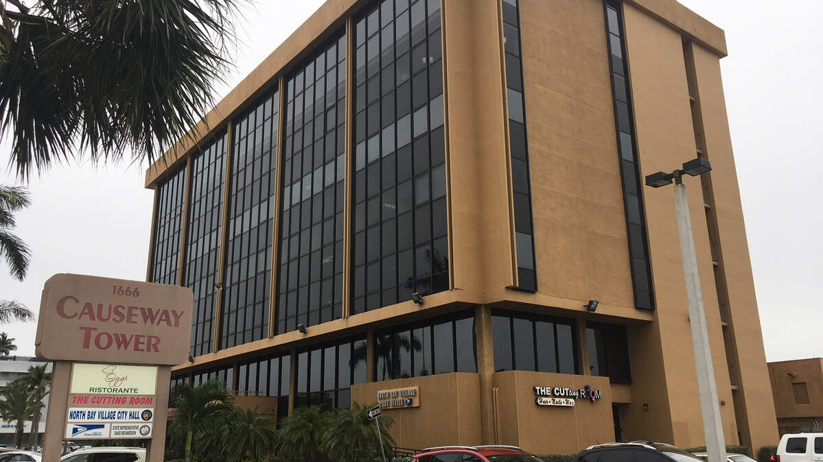 North Bay Village City Hall occupies part of an office building located along the 79th Street causeway.
