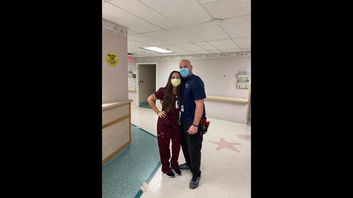 Maiah Arnold with her father Matthew Arnold.