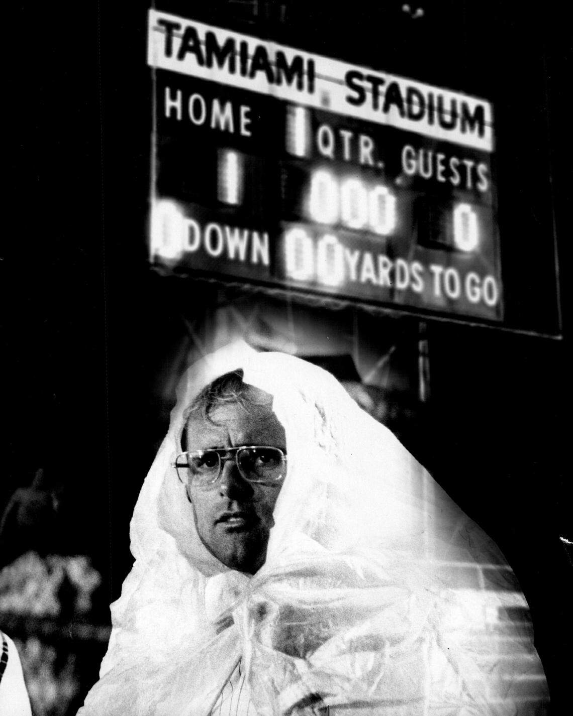 Miami Toros coach Greg Myers after a goal.