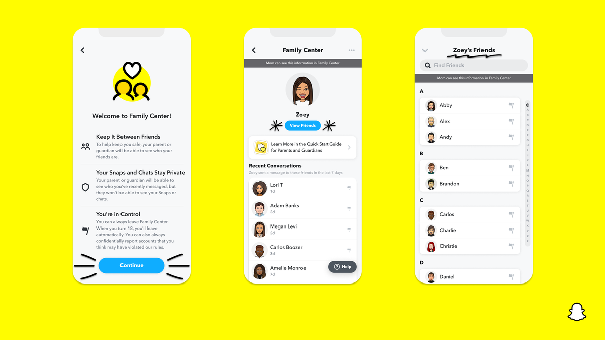 Snapchat rolled out its new Family Center tool on Tuesday, Aug. 9.