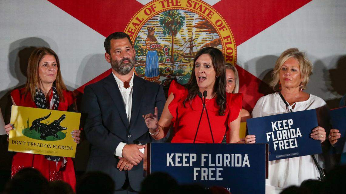 Florida Lt. Gov. Jeanette Nuñez speaks at the “Keep Florida Free Tour” at Milander Center for the Arts & Entertainment on Tuesday, Aug. 23, 2022.