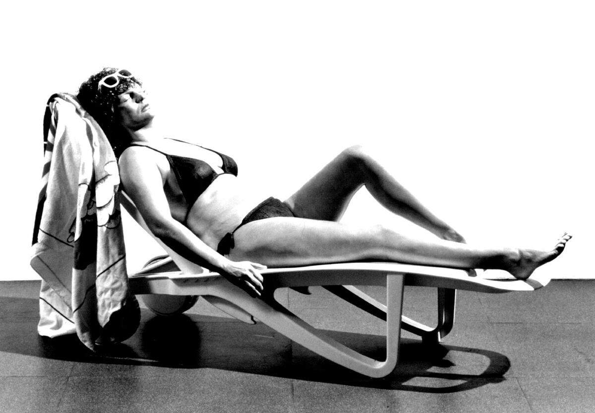 Duane Hanson’s “Sunbather in Black Bikini” in 1987.