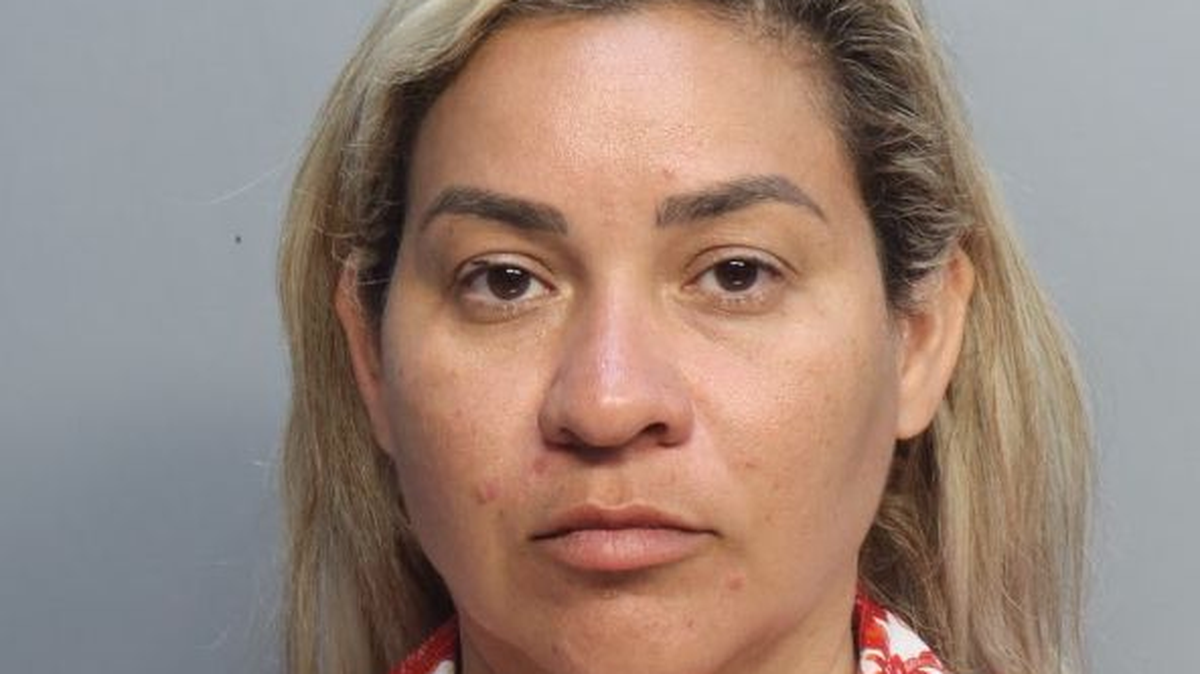 Sophia Lacayo was a candidate for the Miami-Dade County Commission in 2022. On Tuesday, July 25, 2023, she was booked at a Miami-Dade jail on charges related to campaign-finance violations. This photograph was taken during the booking process. 