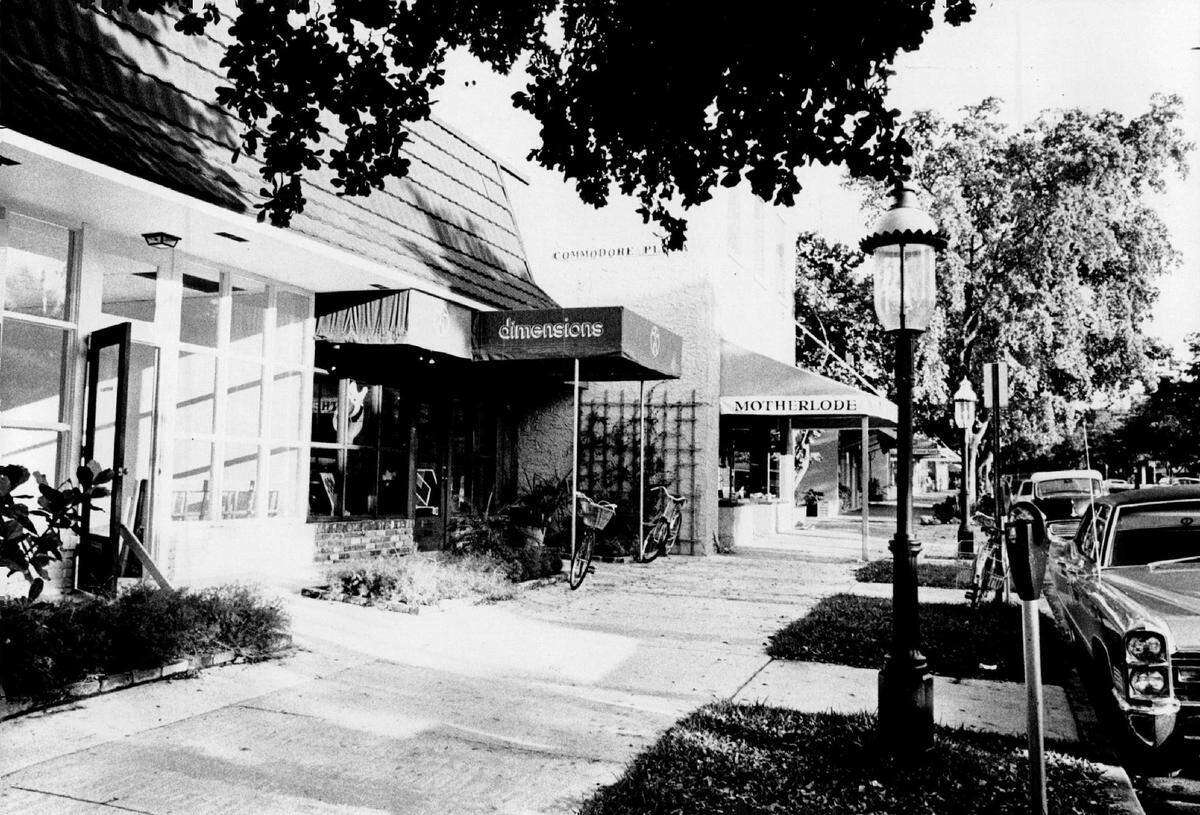 Grove businesses line the street.
