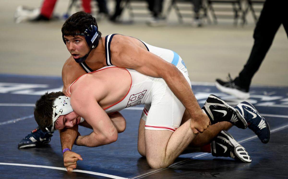 Somerset Academy senior Maleo Martinez was dominant on his way to winning the Class 2A 190-pound wrestling state title on Saturday at Silver Spurs Arena in Kissimmee.