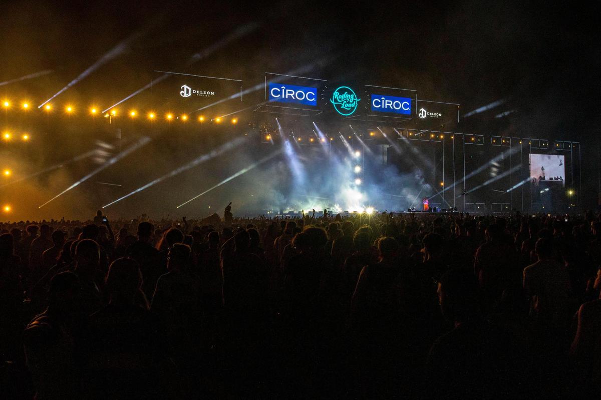 American rapper Kid Cudi performs on the Ciroc main stage during the first day of Rolling Loud Miami, an international hip-hop festival, at Hard Rock Stadium in Miami Gardens, Florida, on Friday, July 22, 2022.
