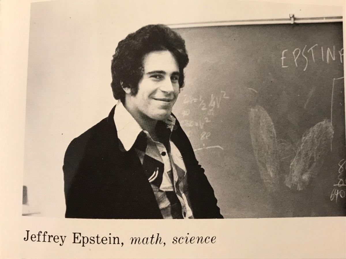 Jeffrey Epstein in the Dalton School 1976 yearbook