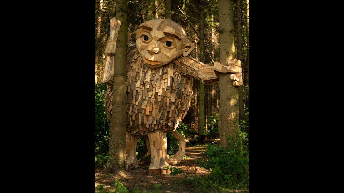 Two giant trolls like this one by Danish recycle artist Thomas Dambo are being built in Pinecrest Gardens and will debut Dec. 4. Visitors can see the trolls take shape and even volunteer to help make them out of repurposed wood.