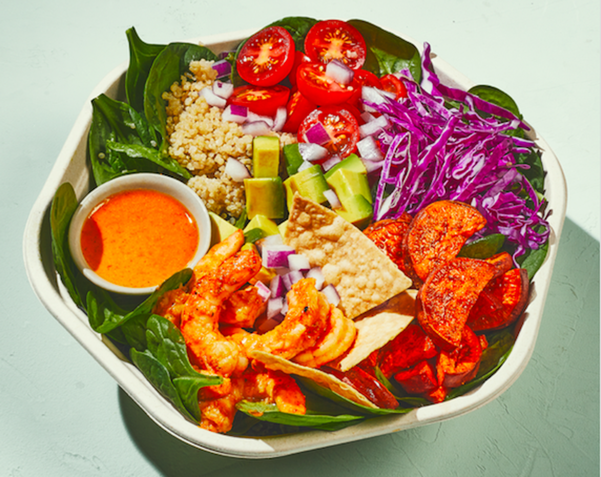 Citrus Shrimp + Avocado Bowl at Sweetgreen.