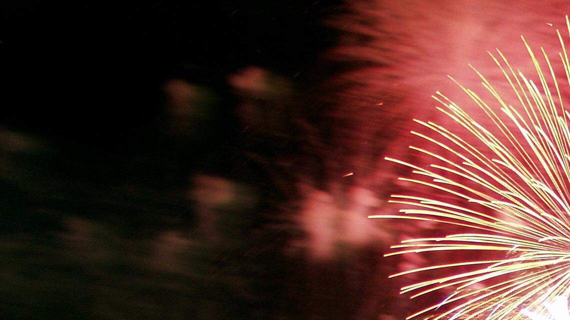 Fireworks light the sky over Bayfront Park on New Year’s Eve.