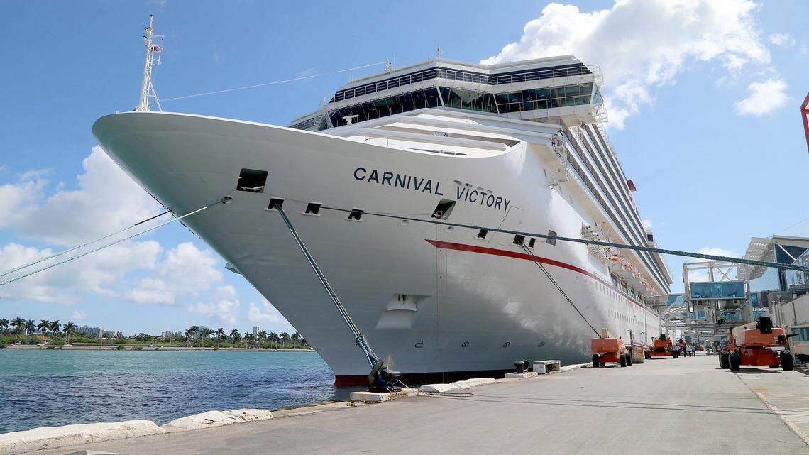 Carnival Cruise Line ship Carnival Victory, docked at Terminal D in PortMiami on Friday, October 11, 2019, is testing a bio-digester, a machine the company is using to make sure no plastic is dumped overboard with food waste.