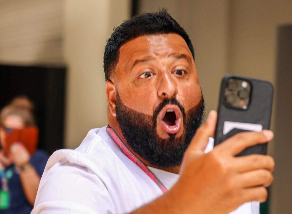 Khaled Mohammed “DJ Khaled” Khaled tours the paddock ahead of the first practice session at the Formula One Miami Grand Prix at the Miami International Autodrome on Friday, May 5, 2023, in Miami Gardens, Fla.