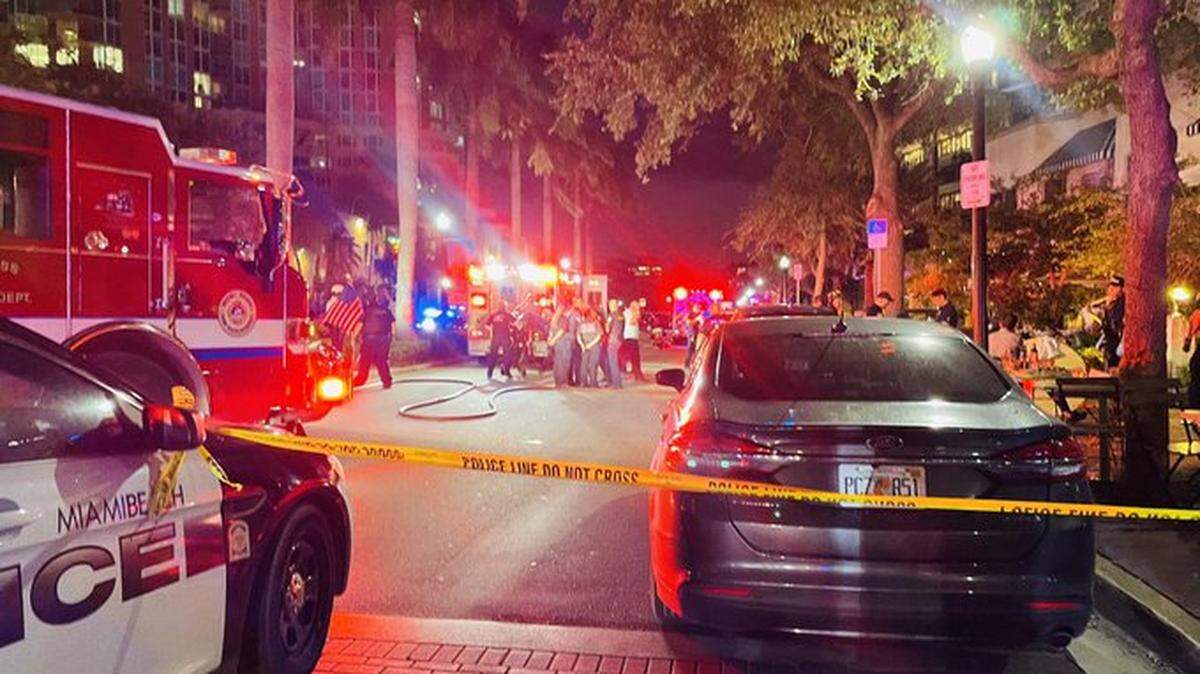 Miami Beach police and Miami Beach Fire Rescue after the Feb. 24 fatal crash at Call Me Gaby, across the street from Joe’s Stone Crab.