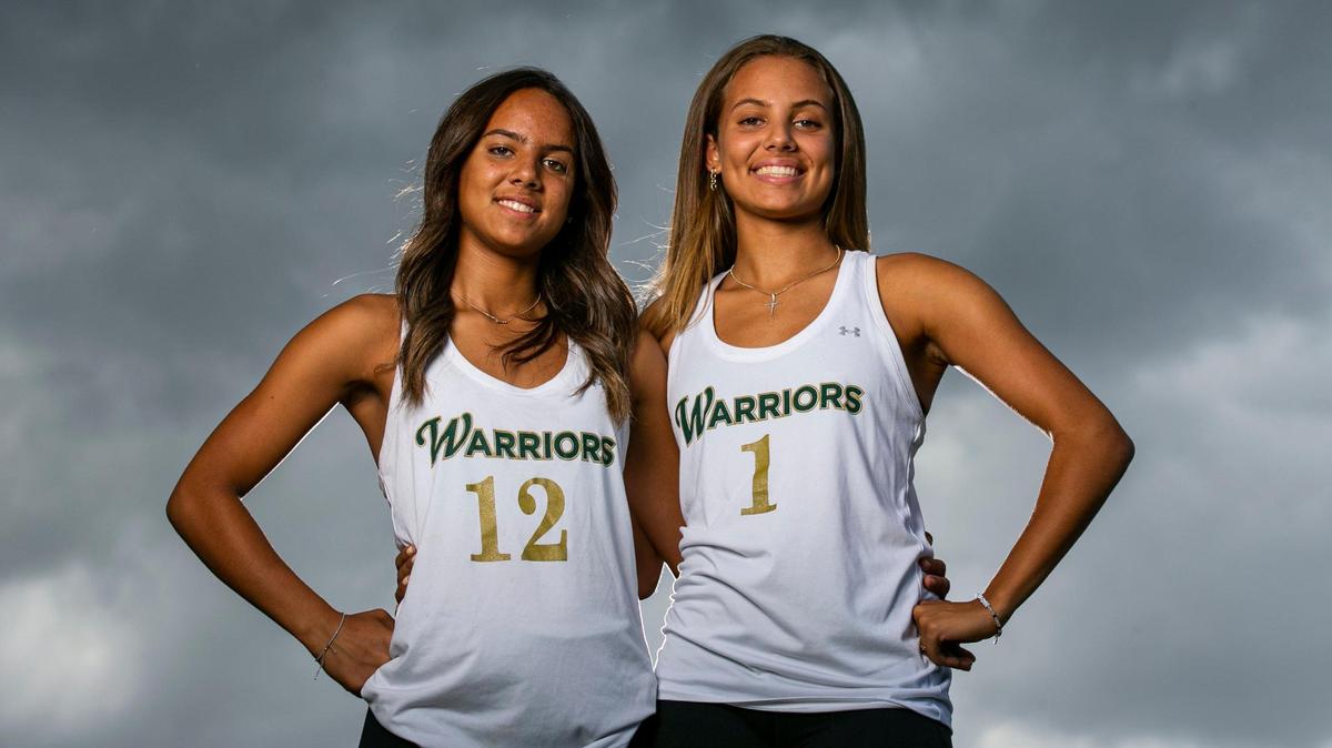 Dade Beach Volleyball Team of the Year Zoey Matias, left, and her sister, Emily Matias, from Westminster Christian School, are photographed at A.D. Barnes Park in Miami, Florida on Wednesday, May 11, 2022.