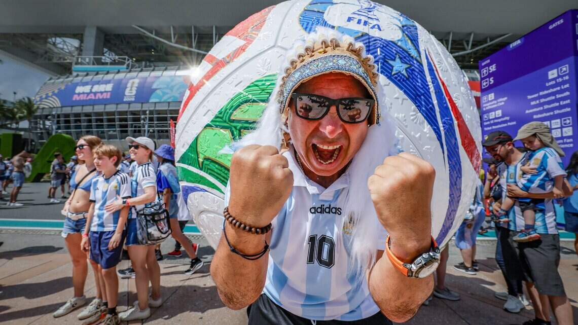 Take a look at the scene as Argentina’s fans take over the World Cup in Miami