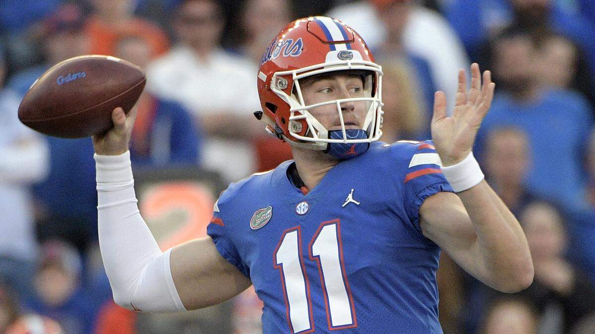 Florida quarterback Kyle Trask throws a pass during the second half the Gators game against Missouri in Gainesville on Saturday. Florida coach Dan Mullen had not decided who would start against South Carolina. Trask or Feleipe Franks. But Trask was injured in practice Wednesday.