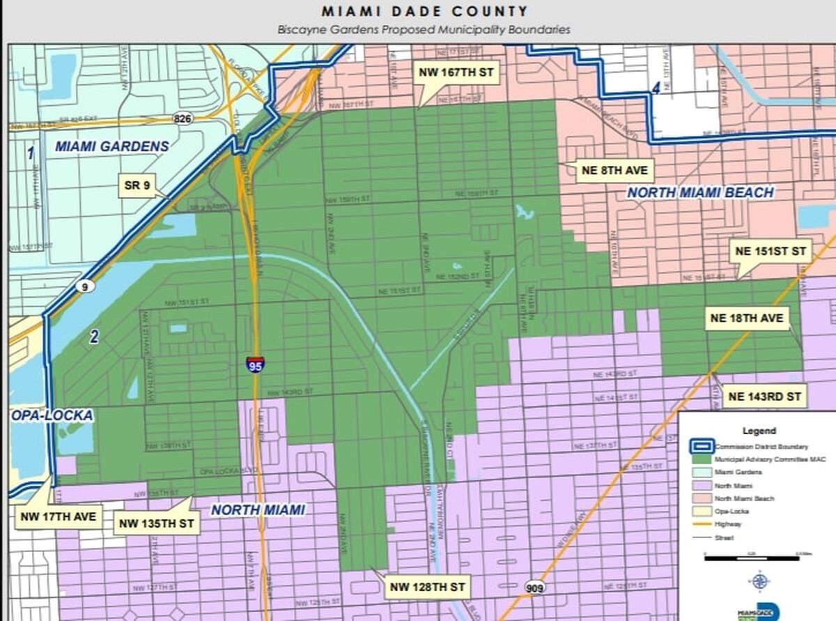 Will this be Miami-Dade County’s 35th municipality? The neighborhood of about 35,000 residents known as Biscayne Gardens could become a municipality if Miami-Dade commissioners approve a fall referendum allowing voters there to decide if the area should break away from the county’s municipal-services area and form a local government.