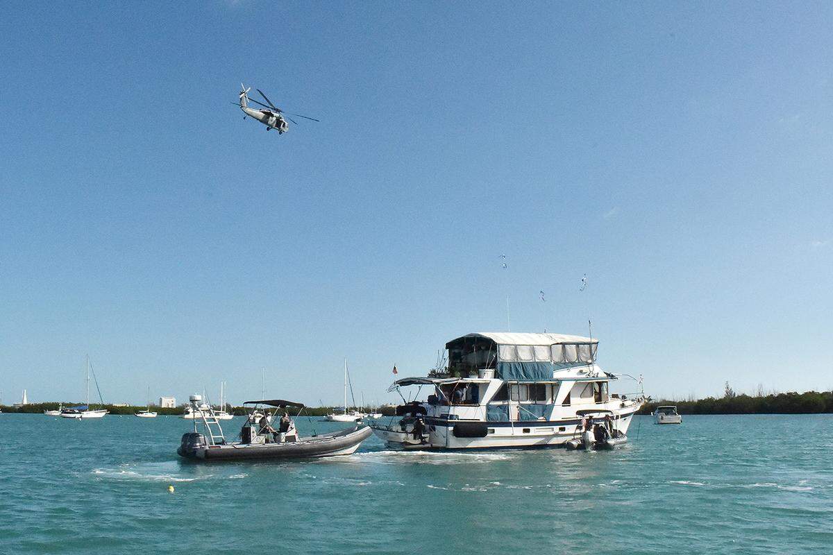Friday’s enforcement operation was conducted in conjunction with the U.S. Coast Guard, Florida Fish and Wildlife Conservation Commission, Key West Police Department and the Naval Criminal Investigative Service in order to clear vessels out of potentially dangerous areas near Fleming Key bunkers that store explosive materials.