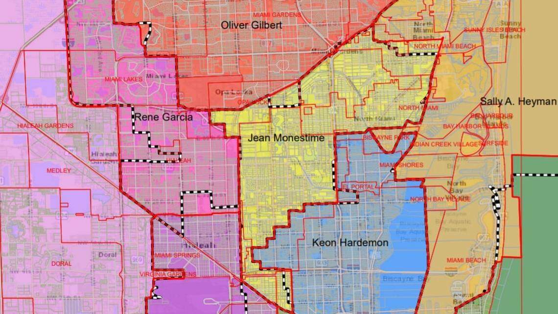 Miami-Dade County commissioners must redraw their districts based on 2020 Census data. A consultant’s proposal for a new map was released on Thursday, Sept. 30, 2021.