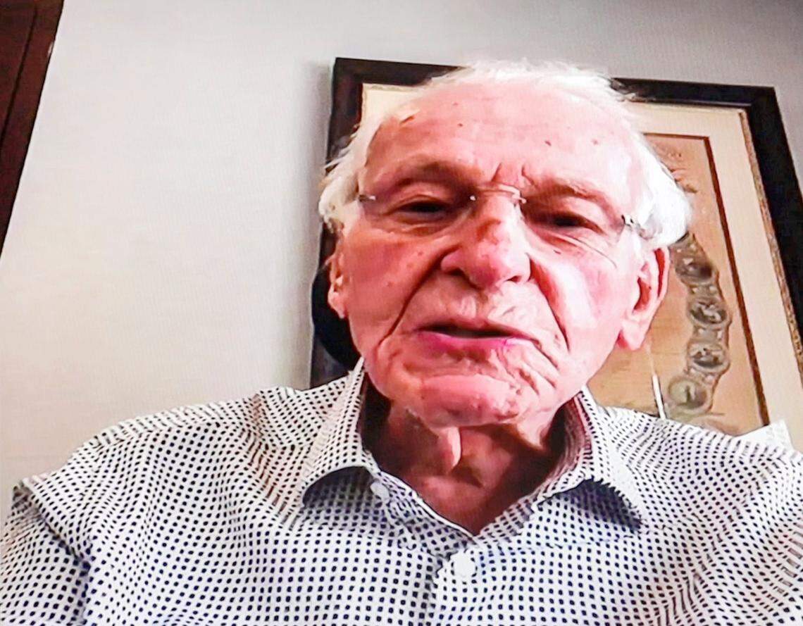 Billionaire anti-gambling activist Norman Braman joins in an online conversation with Miami Beach Mayor Dan Gelber and fellow gambling foe Armando Codina as they lay out details of lobbying efforts to bring casino gambling to Miami Beach on Wednesday, March 17, 2021.