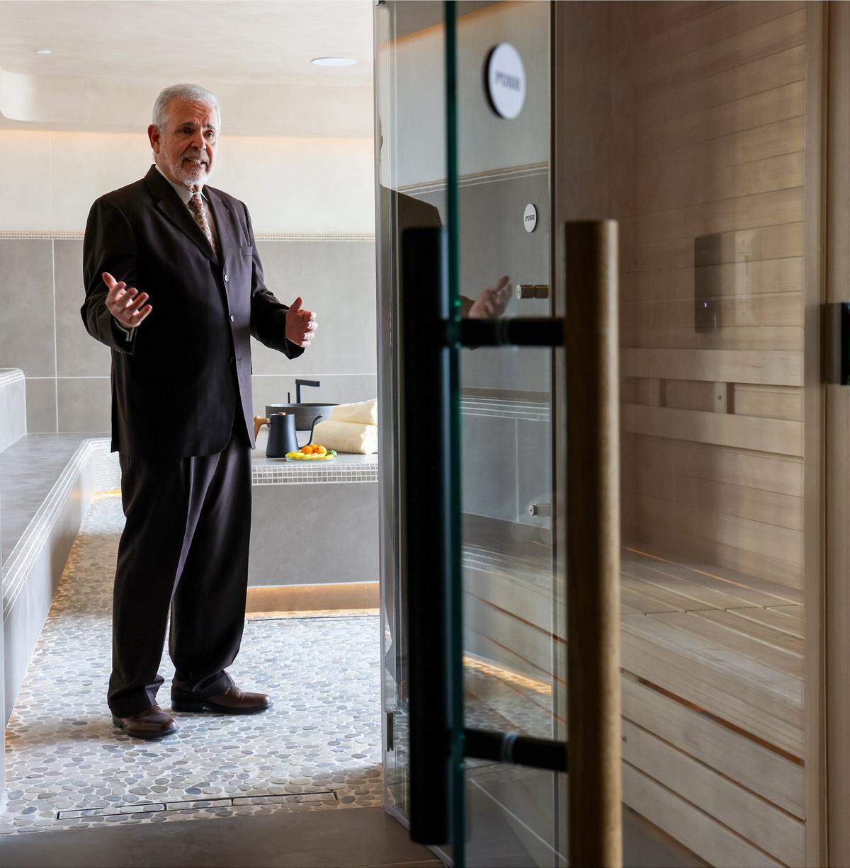 Russell Galbut gives a tour of the Gale Hotel and Residence on Thursday, May 16, 2024, in Miami. 