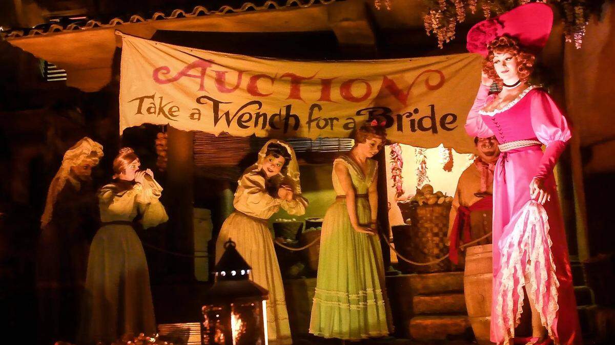 In 2018, Walt Disney World Resort in Florida got rid of the “wife auction” that was part of its “Pirates of the Caribbean” attraction.