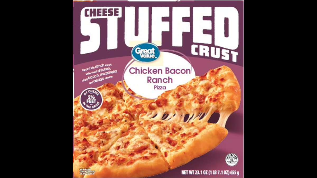 Walmart’s Great Value Chicken Bacon Ranch Stuffed Crust pizza