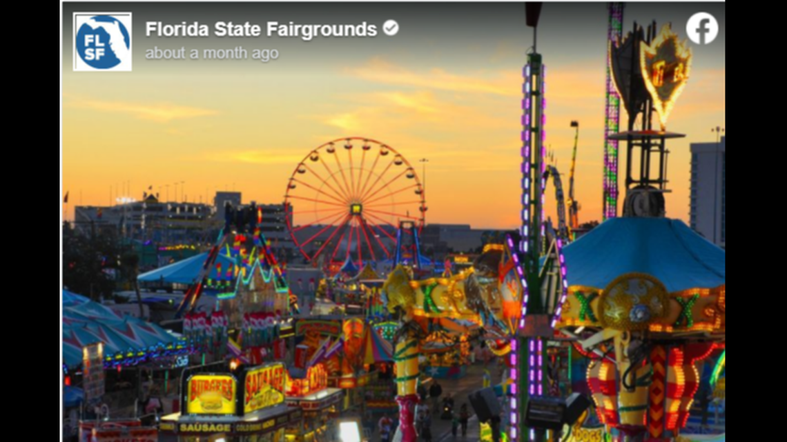 A 7-year-old girl was hospitalized after she fell Feb. 12 from a sky ride at the Florida State Fair in Tampa, the Hillsborough County Sheriff’s Office said.