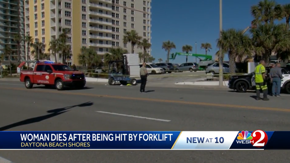 The 62-year-old motel resident was hit while walking in the parking lot, officials said.