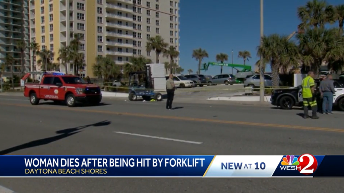 The 62-year-old motel resident was hit while walking in the parking lot, officials said.