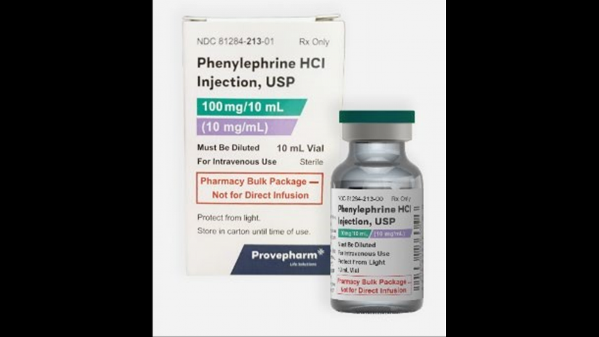 Phenylephrine hydrochloride Injection, USP, 10 mg/mL