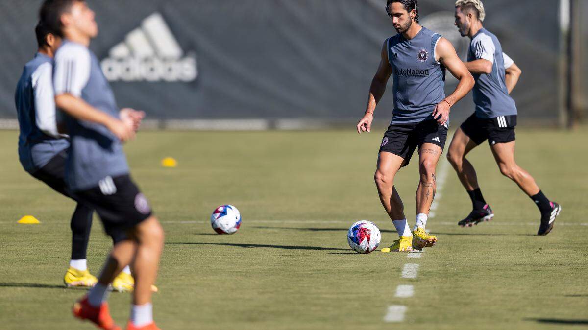 Inter Miami forward Leonardo Campana (9) returns to the lineup after missing the end of 2022 with injuries. He has a new contract and is eager to play in the first preseason game vs Vasco da Gama on Jan. 21 at DRV PNK Stadium.
