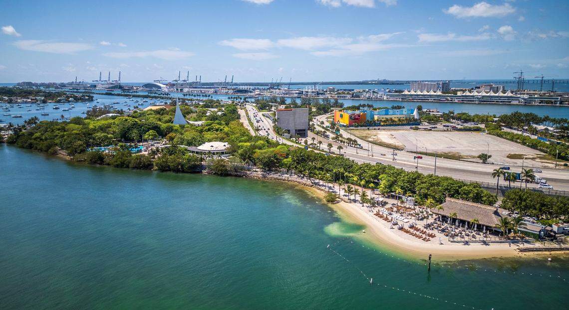 An aerial view of Watson Island on Wednesday, July 31, 2024.