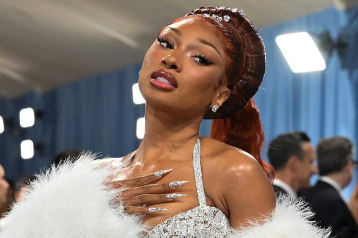 US rapper Megan Thee Stallion arrives for the 2025 Met Gala at the Metropolitan Museum of Art on May 5, 2025, in New York. The Gala raises money for the Metropolitan Museum of Art’s Costume Institute. The 2025 Met Gala is themed “Tailored for You,” aligning with the Costume Institute’s exhibition, “Superfine: Tailoring Black Style,” set to open to the public on May 10. (Photo by Angela WEISS / AFP) (Photo by ANGELA WEISS/AFP via Getty Images)