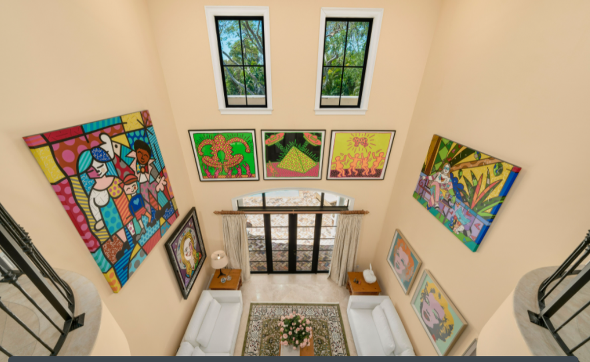 The artwork is not included in the sale of Romero Britto’s Pinecrest home.