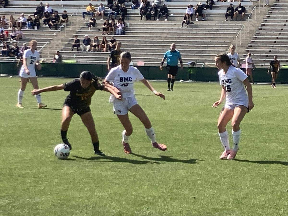 American Heritage’s Kristal Silva controls possession during the Patriots’ 1-0 win over Orlando Bishop Moore during a Class 4A state girls’ soccer semifinal on Thursday afternoon at Spec Martin Stadium in DeLand, Fla.