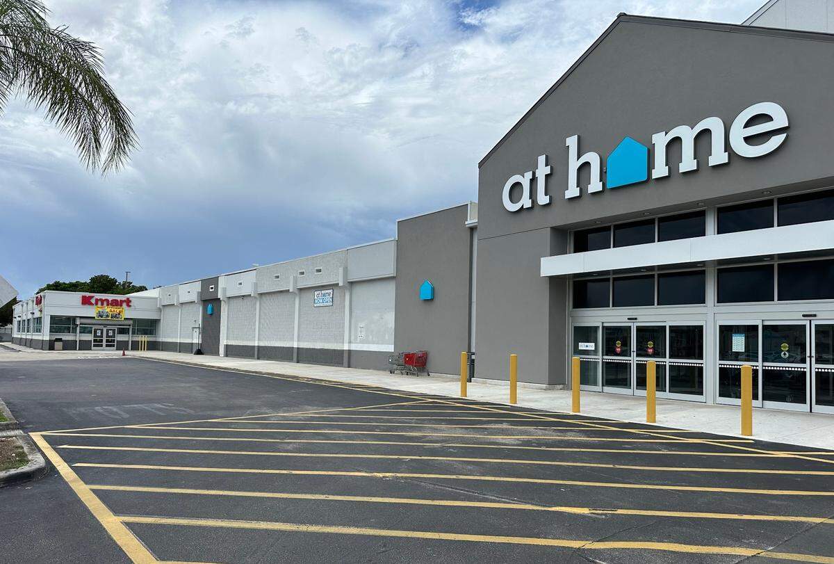 All that remains of the Kmart in the Kendale Lakes Plaza at 14091 SW 88th St. is a two room section that once was the garden department. It now is the entire Kmart, one of just two in the United States. The rest of the space is a large leased At Home store.