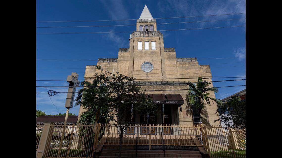 St. John Institutional Missionary Baptist Church, 1328 NW Third Ave., Miami. The church’s roots date to 1906, making it one of Miami’s oldest Black churches. The Overtown/Park West redevelopment agency bought three church buildings that were due to be auctioned off on Monday, Sept. 11, 2023, enabling the church to keep operating.