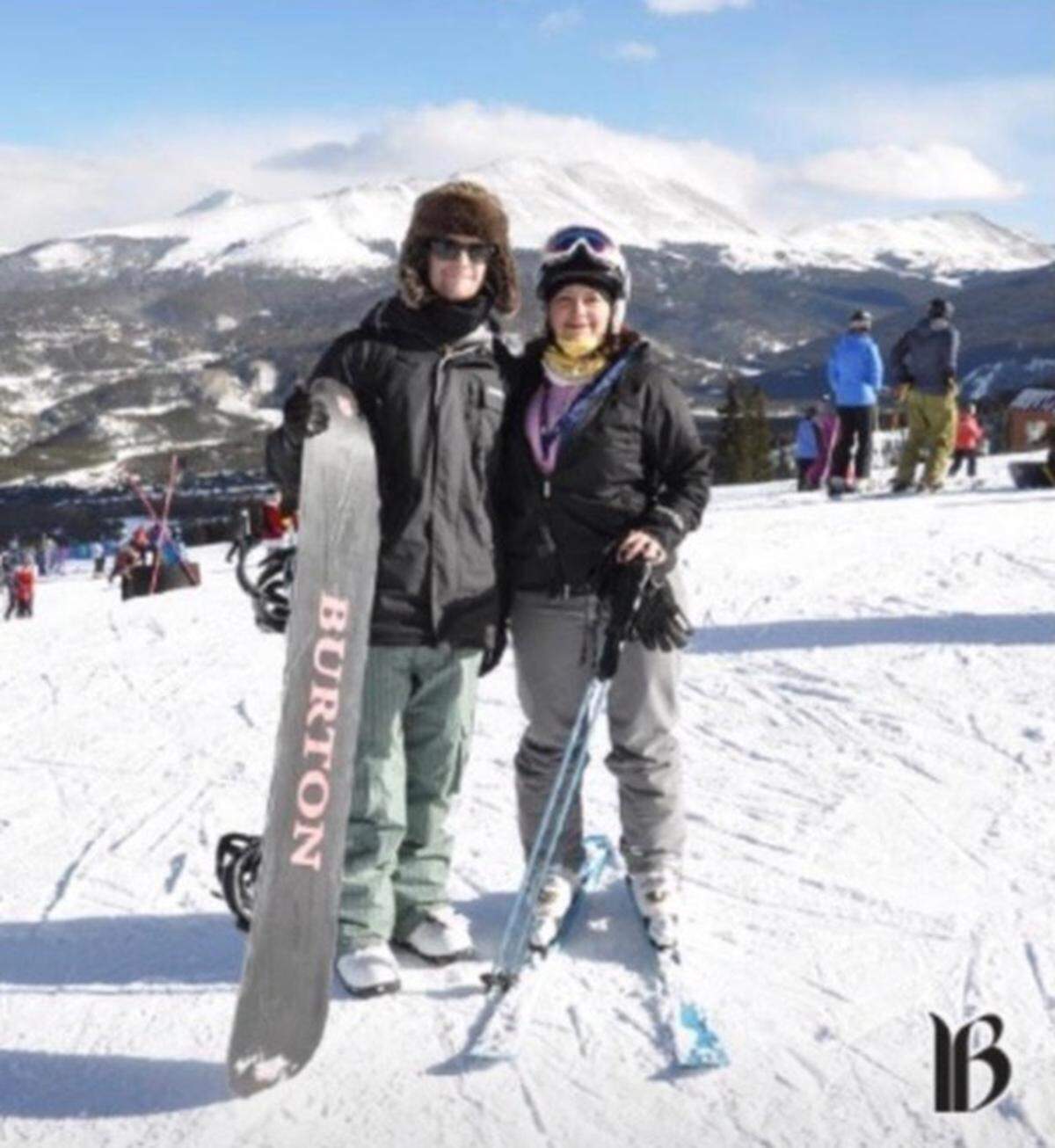 Skyler Jones and his mother on Christmas Day 2014. He had a passion for snowboarding, his mother said.