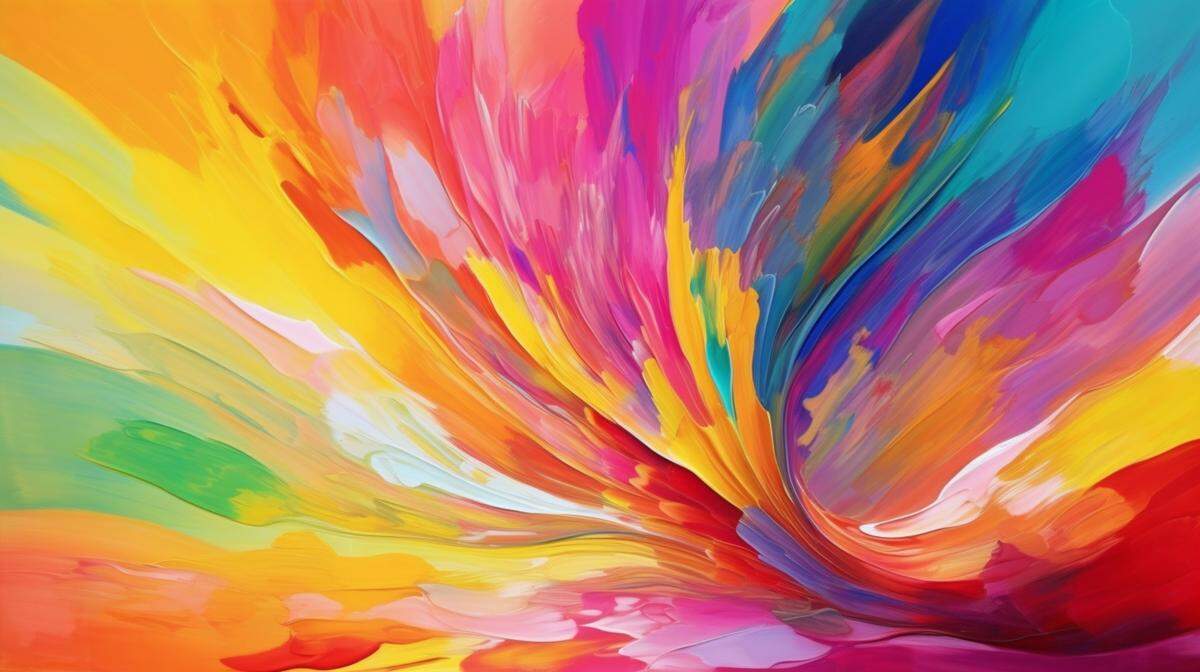 colorful painting rainbow artwork