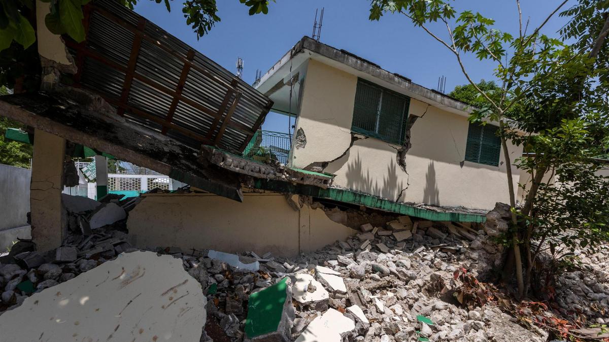 What remains of a health clinic, run by local Catholic nuns, in the town of Maniche in southwestern Haiti after the Aug. 14 earthquake.