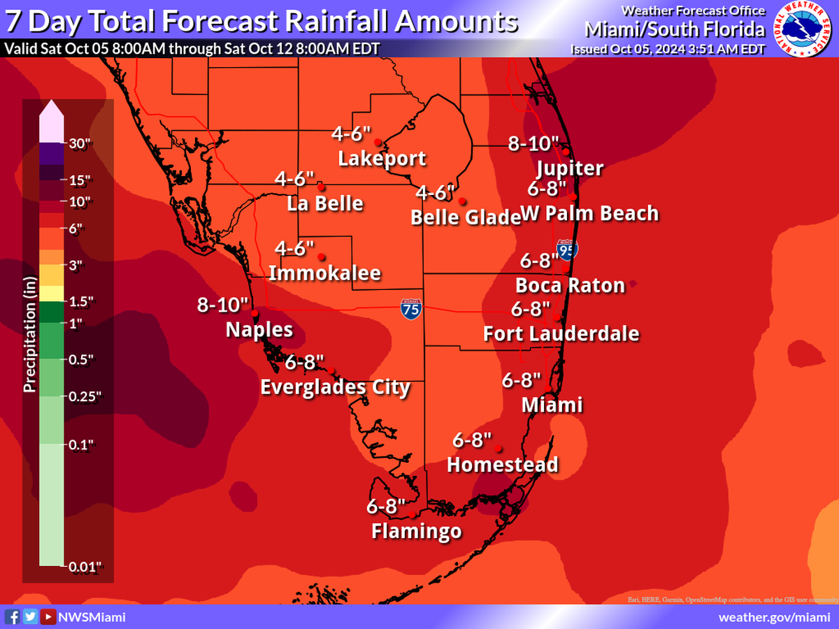South Florida could see street flooding before would-be Hurricane Milton even crosses the state on Wednesday.